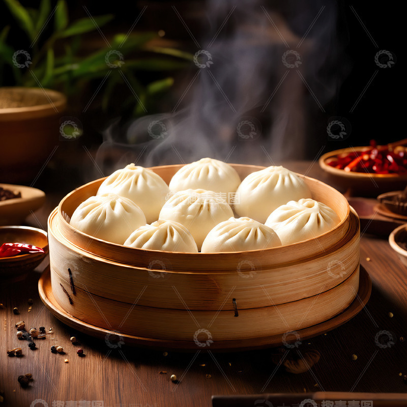 高清大图下载【趣麦麦图】美味包子美食摄影素材
