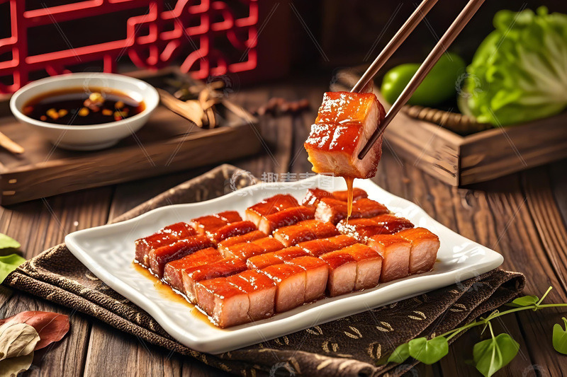 高清大图下载【趣麦麦图】广东叉烧美食摄影图1