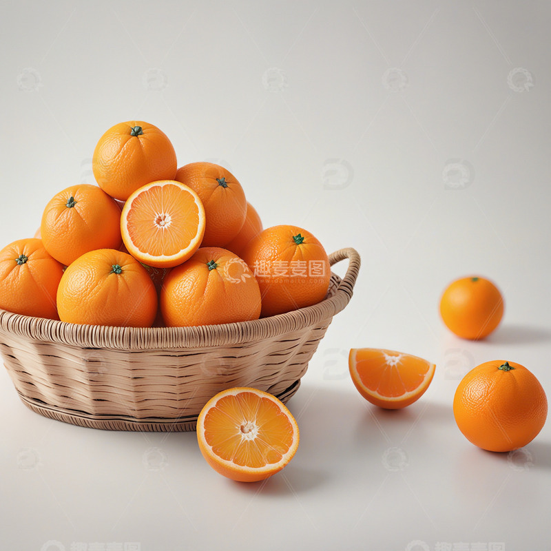 新鲜橙子美味水果摄影素材2