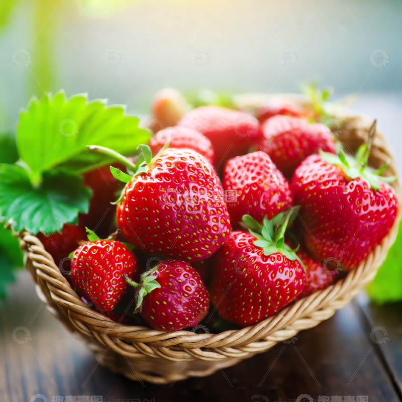 新鲜草莓美味水果摄影素材1