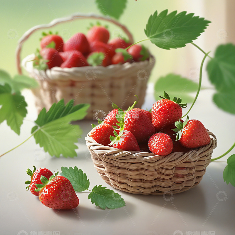 新鲜草莓美味水果摄影素材2