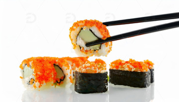 日本料理海苔鱼子酱寿司