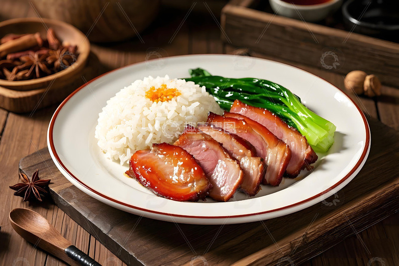 高清大图下载【趣麦麦图】广东叉烧美食摄影图