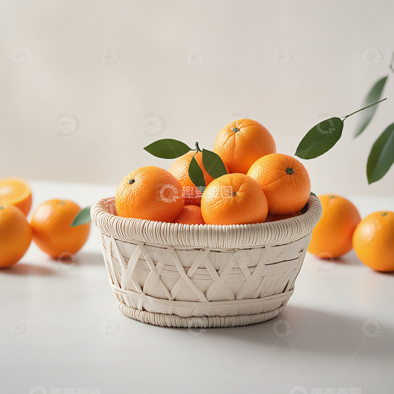 新鲜橙子美味水果摄影素材