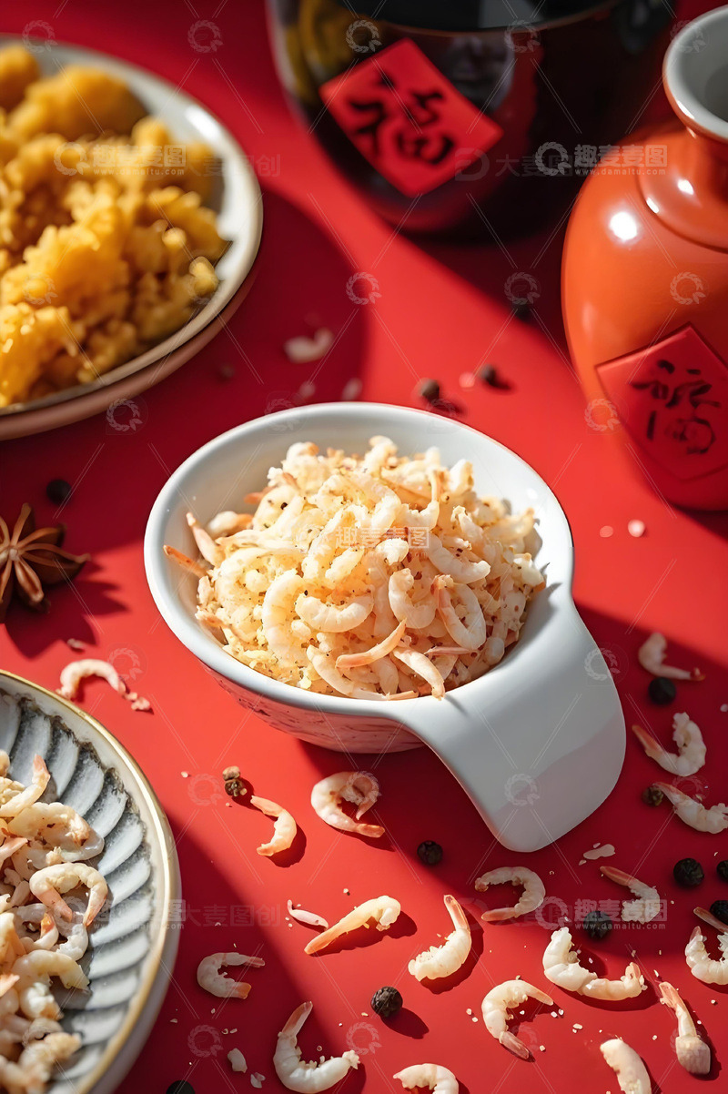 高清大图下载【趣麦麦图】虾米皮配菜摄影图