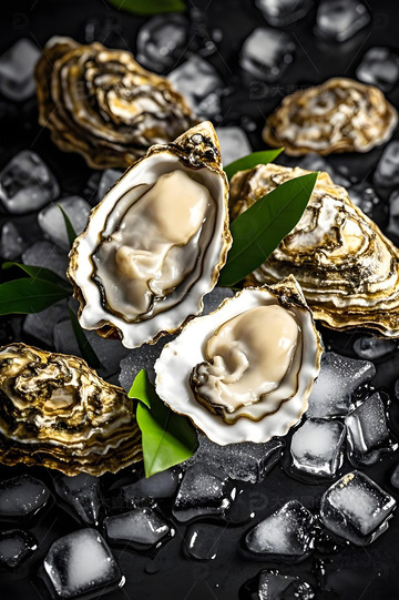 美味生鲜生蚝摄影图
