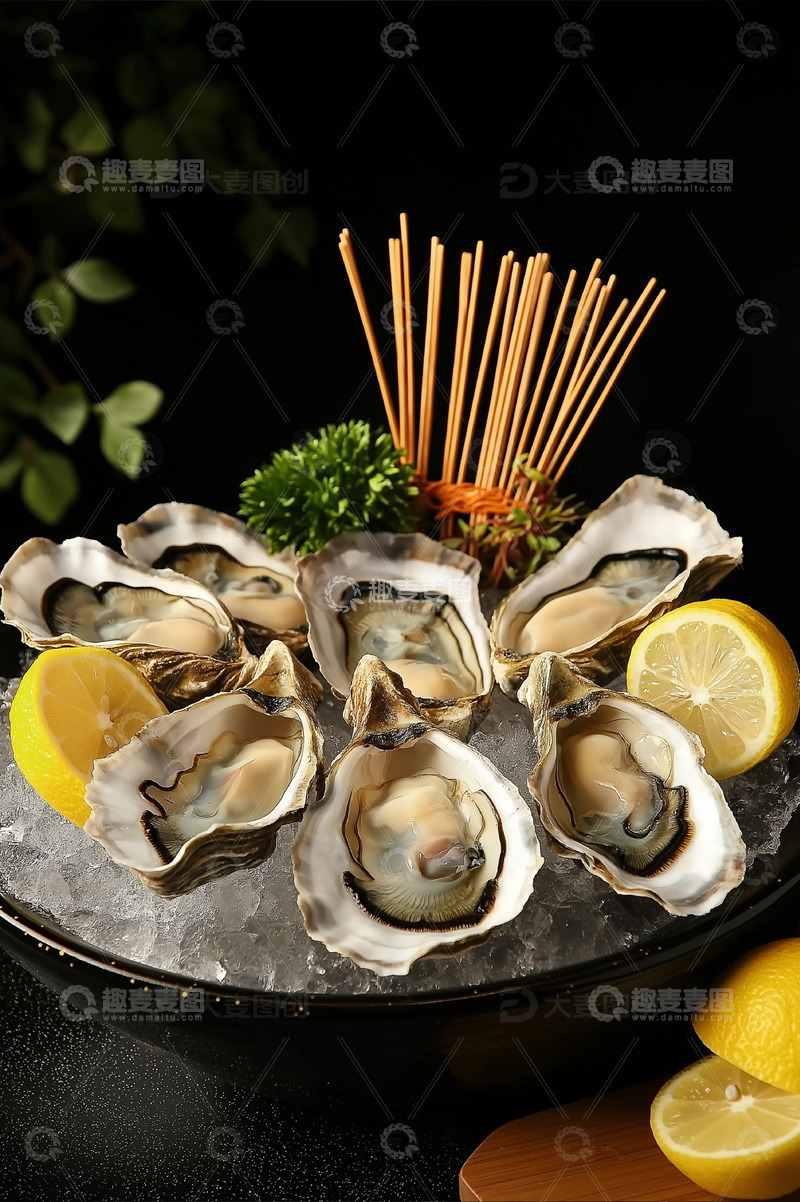美味生鲜生蚝摄影图2