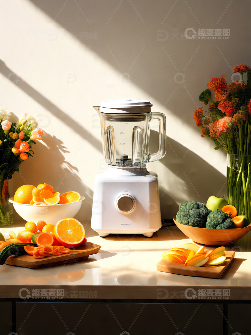 高清大图下载【趣麦麦图】-榨汁机破壁机摄影素材2