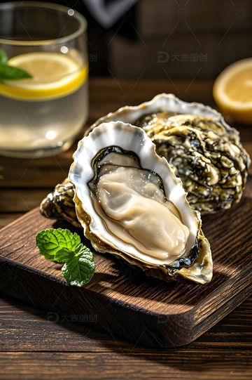 美味生鲜生蚝摄影图1
