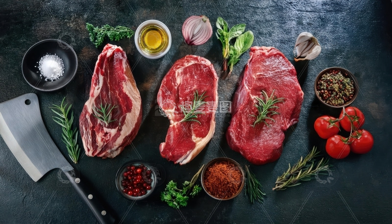 高清大图下载【趣麦麦图】新鲜的大块牛肉