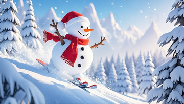 冬季冬天可爱雪人