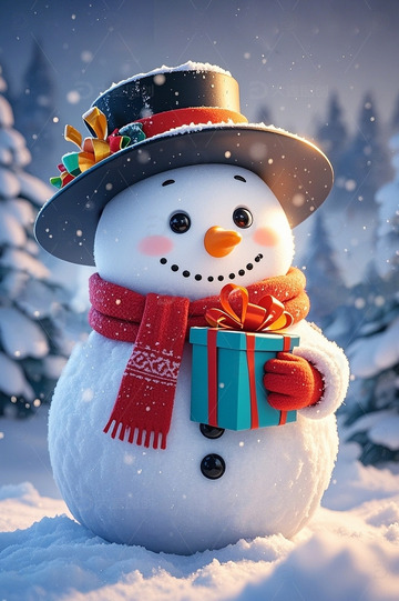 圣诞雪人与礼物6