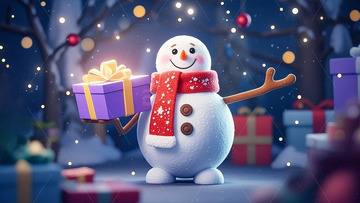 圣诞雪人与礼物3