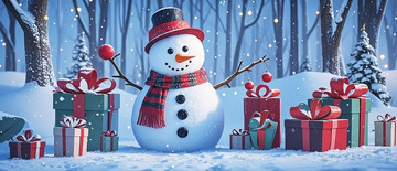 圣诞雪人与礼物11