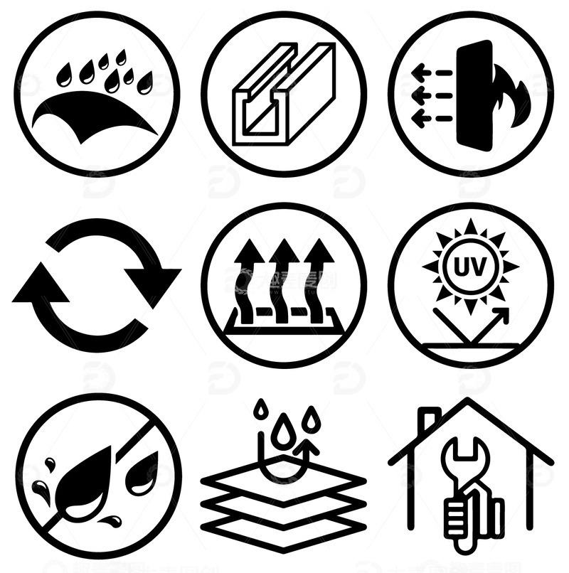 源文件下载【趣麦麦图】-建筑生活图标