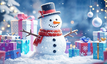 圣诞雪人与礼物10