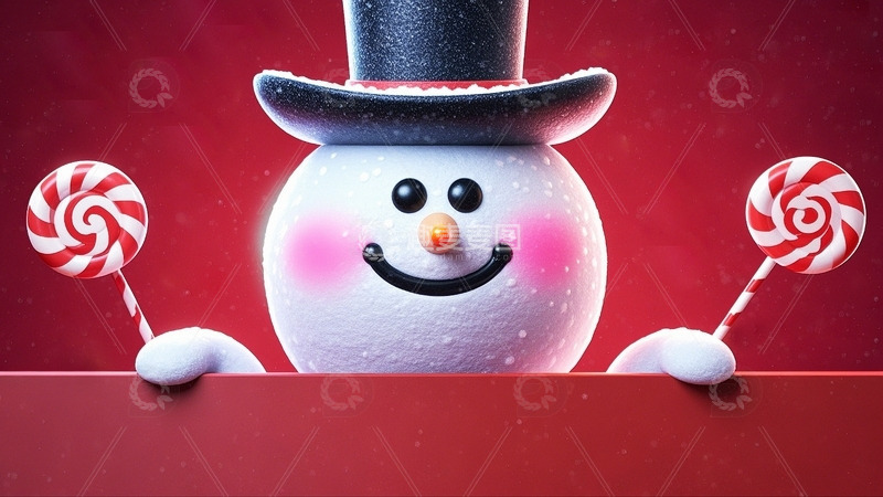 高清大图下载【趣麦麦图】圣诞雪人与礼物2
