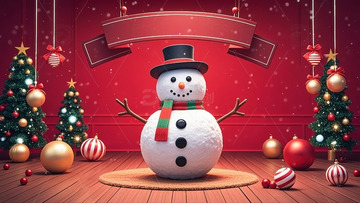 圣诞雪人与礼物7