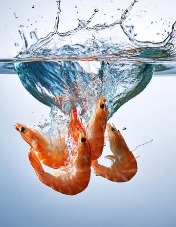 活力四射：鲜虾跃水瞬间1