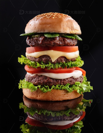 层层叠叠的美味：超级多层牛肉汉堡5