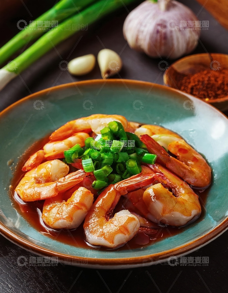 高清大图下载【趣麦麦图】鲜虾与青柠的美妙邂逅