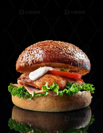 层层叠叠的美味：超级多层鸡肉汉堡