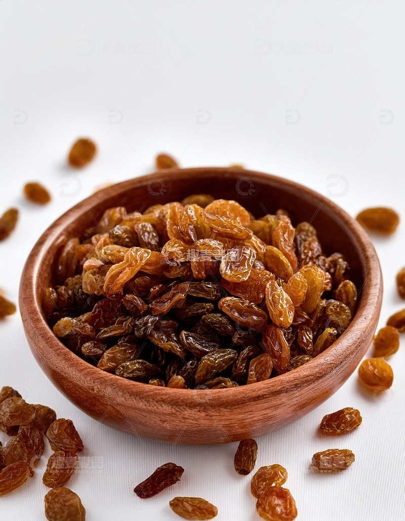 高清大图下载【趣麦麦图】自然风干葡萄干 - 甜蜜的果干享受