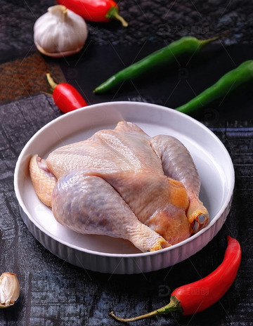 新鲜的走地鸡肉