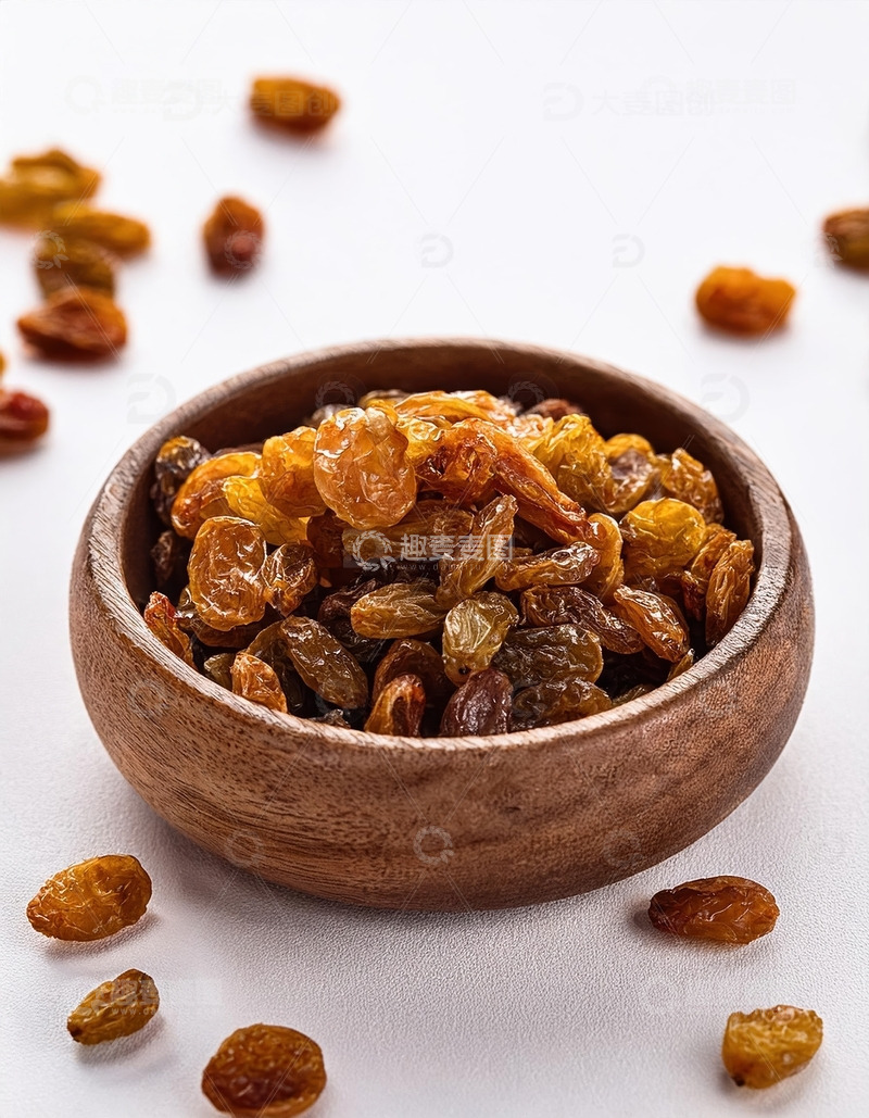 高清大图下载【趣麦麦图】自然风干葡萄干 - 甜蜜的果干享受1