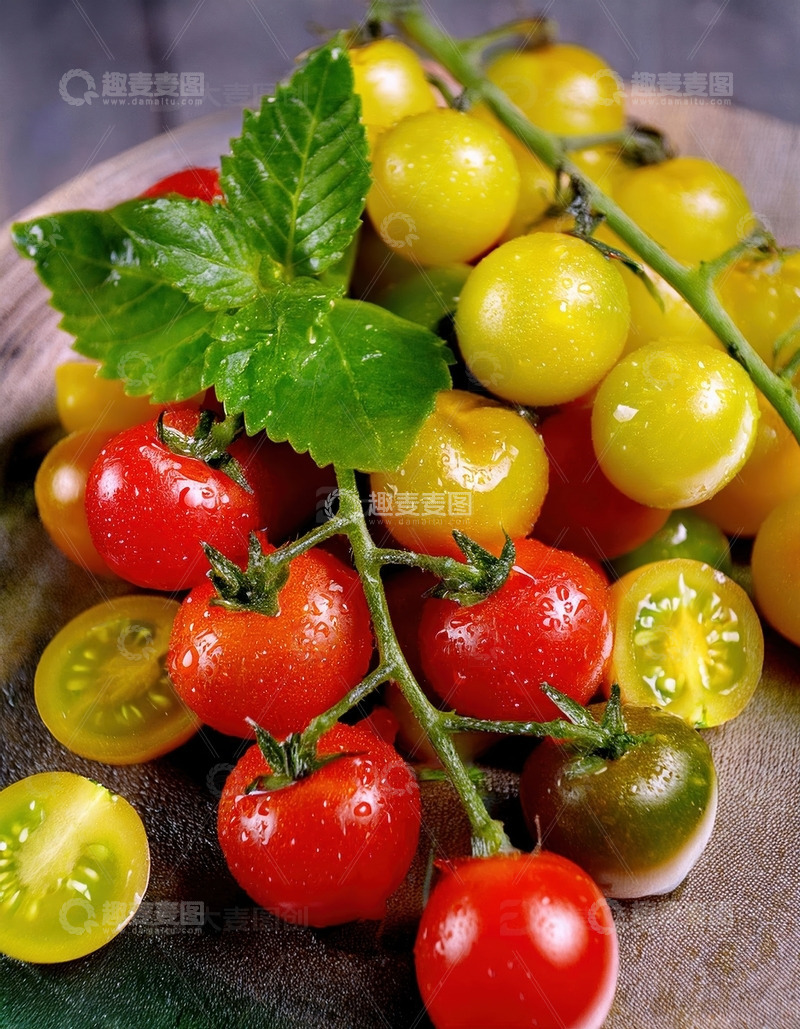 高清大图下载【趣麦麦图】五彩小番茄 - 健康与色彩的盛宴1