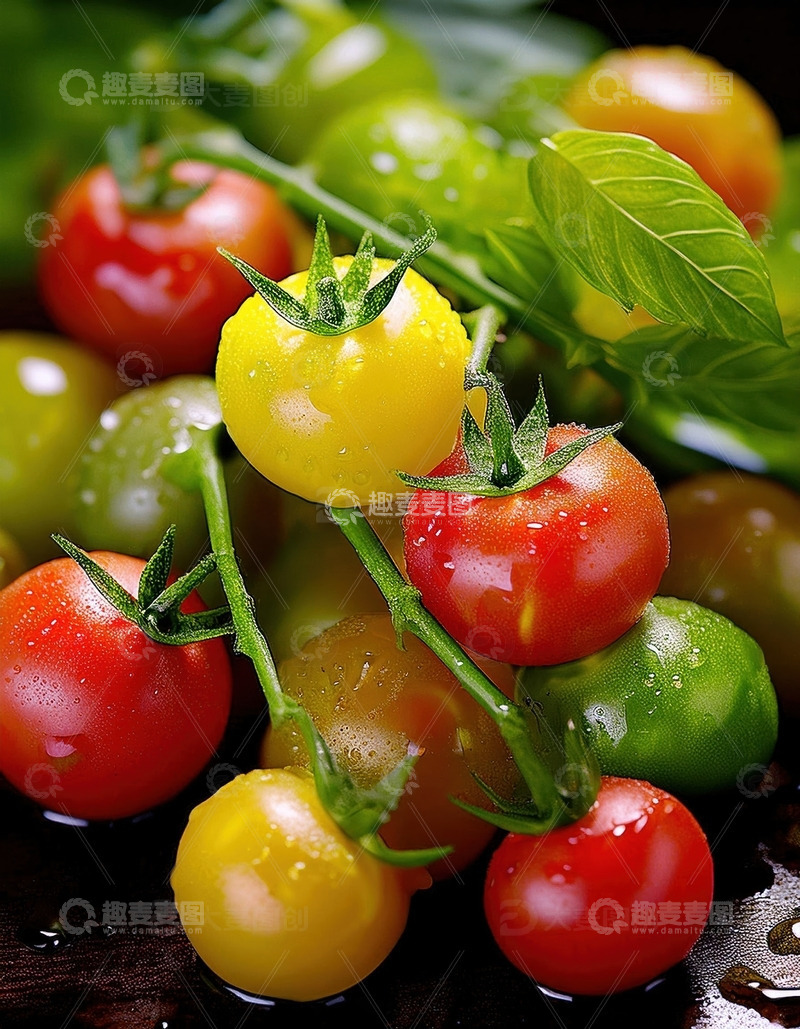 高清大图下载【趣麦麦图】五彩小番茄 - 健康与色彩的盛宴3
