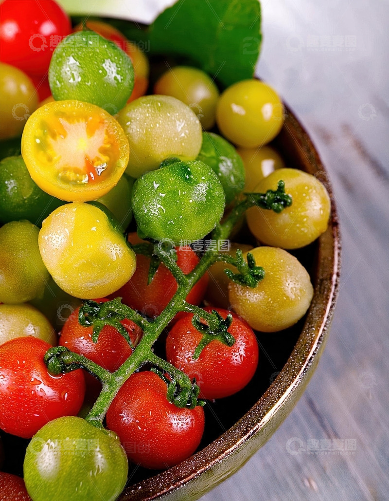高清大图下载【趣麦麦图】-五彩小番茄 - 健康与色彩的盛宴2