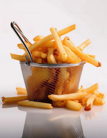 薯条与金属篮的简约美2