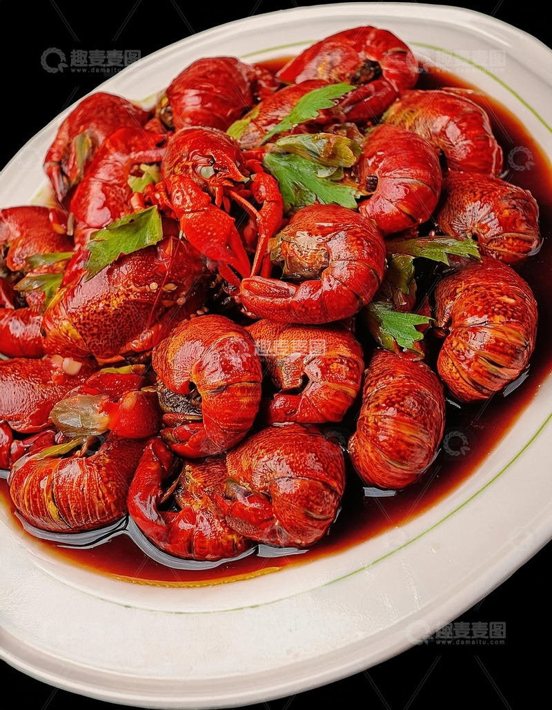 高清大图下载【趣麦麦图】-麻辣小龙虾 - 夜宵的红色诱惑