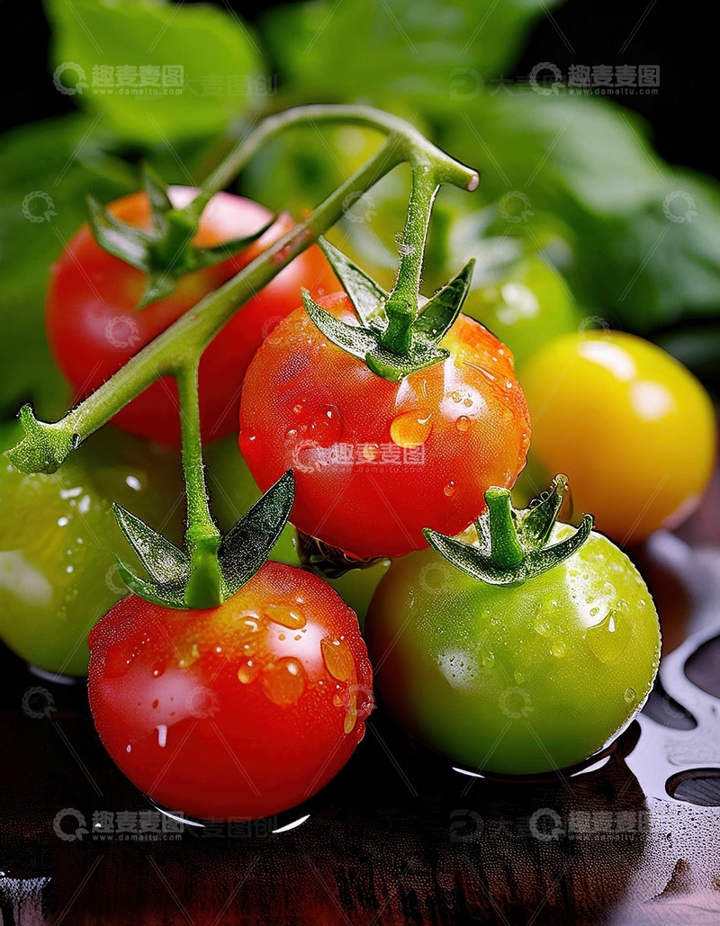 高清大图下载【趣麦麦图】-五彩小番茄 - 健康与色彩的盛宴4
