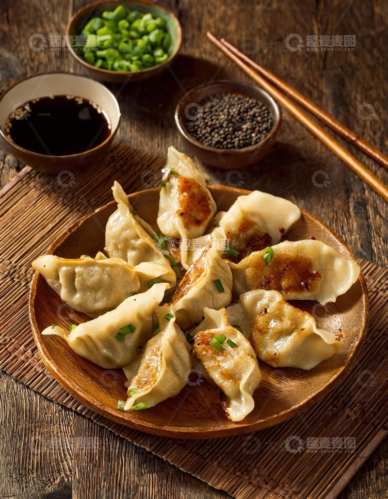 高清大图下载【趣麦麦图】金黄酥脆：煎饺的美味艺术19