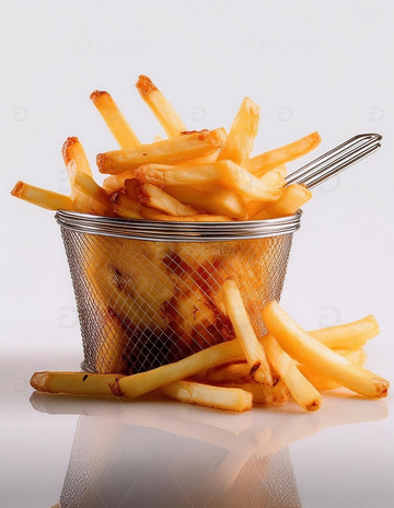 薯条与金属篮的简约美6