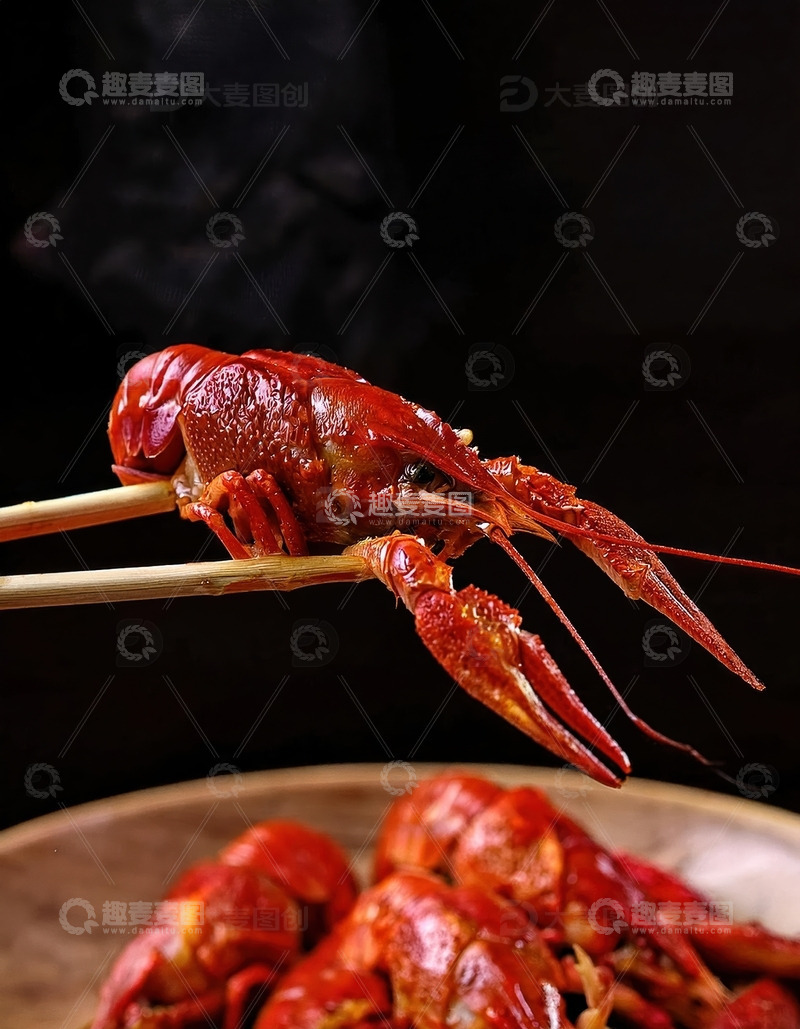 高清大图下载【趣麦麦图】香辣小龙虾 - 舌尖上的热辣享受1