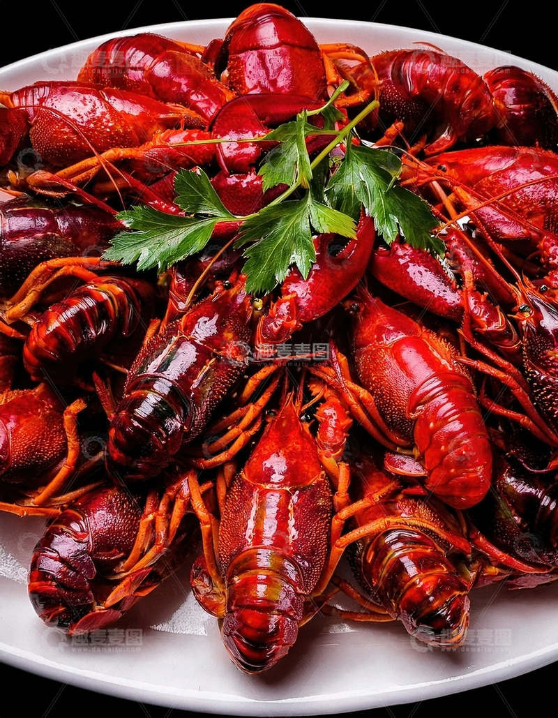 高清大图下载【趣麦麦图】麻辣小龙虾 - 夜宵的红色诱惑3