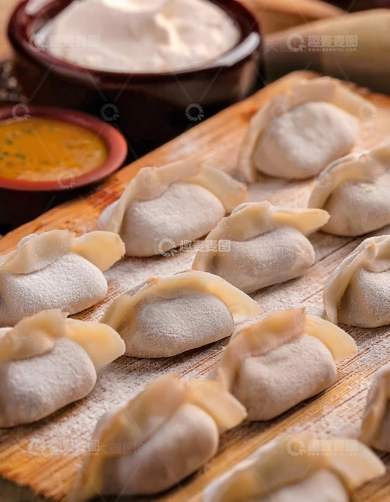 高清大图下载【趣麦麦图】手工艺术：未煮水饺的自然美14