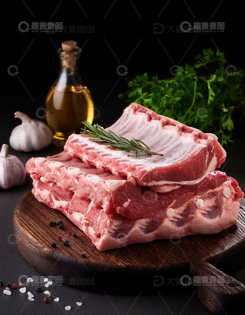 高清大图下载【趣麦麦图】猪大骨排骨美食摄影