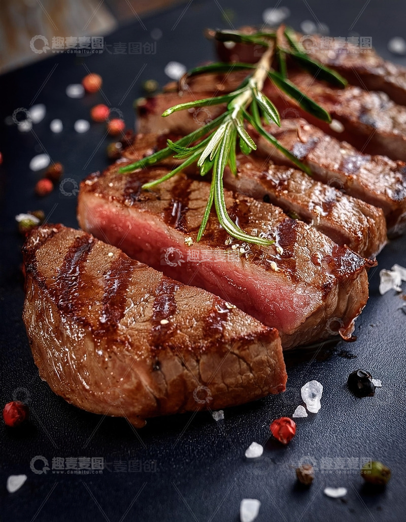 高清大图下载【趣麦麦图】顶级牛排与精致配菜的盛宴4