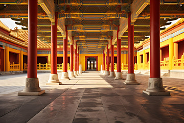 宽阔的古老建筑场地