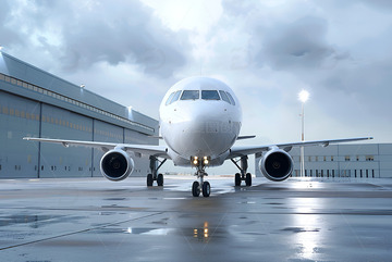 停留在楼顶的私人飞机