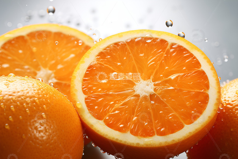 高清大图下载【趣麦麦图】新鲜的橙子片