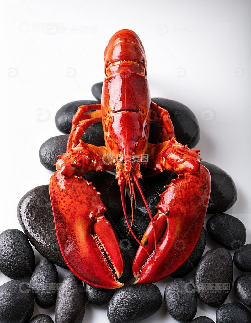 高清大图下载【趣麦麦图】红色海洋珍宝：波士顿龙虾的美味展示10