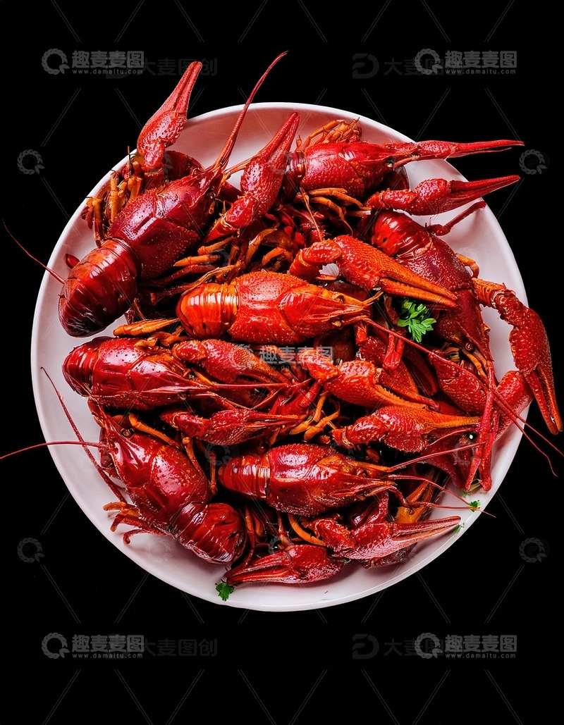 高清大图下载【趣麦麦图】麻辣小龙虾 - 夜宵的红色诱惑5