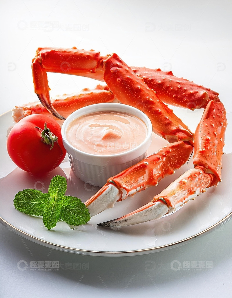 高清大图下载【趣麦麦图】顶级美味：帝王蟹之蟹腿1