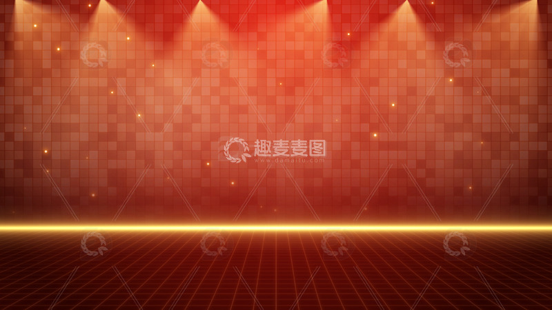 舞台晚会年会灯光红色背景