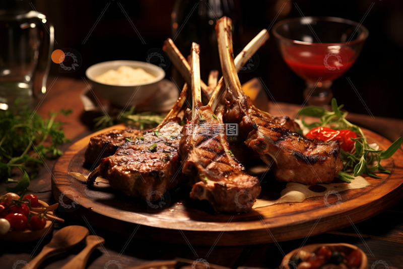 高清大图下载【趣麦麦图】美味的烤羊排